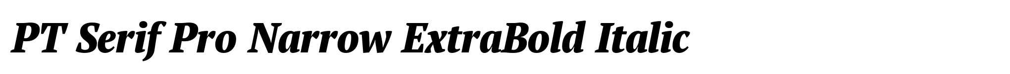 PT Serif Pro Narrow ExtraBold Italic image